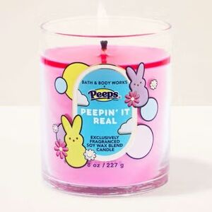 Bath & Body Works Peeps Peepin' It Real Pink Scented Soy Candle New